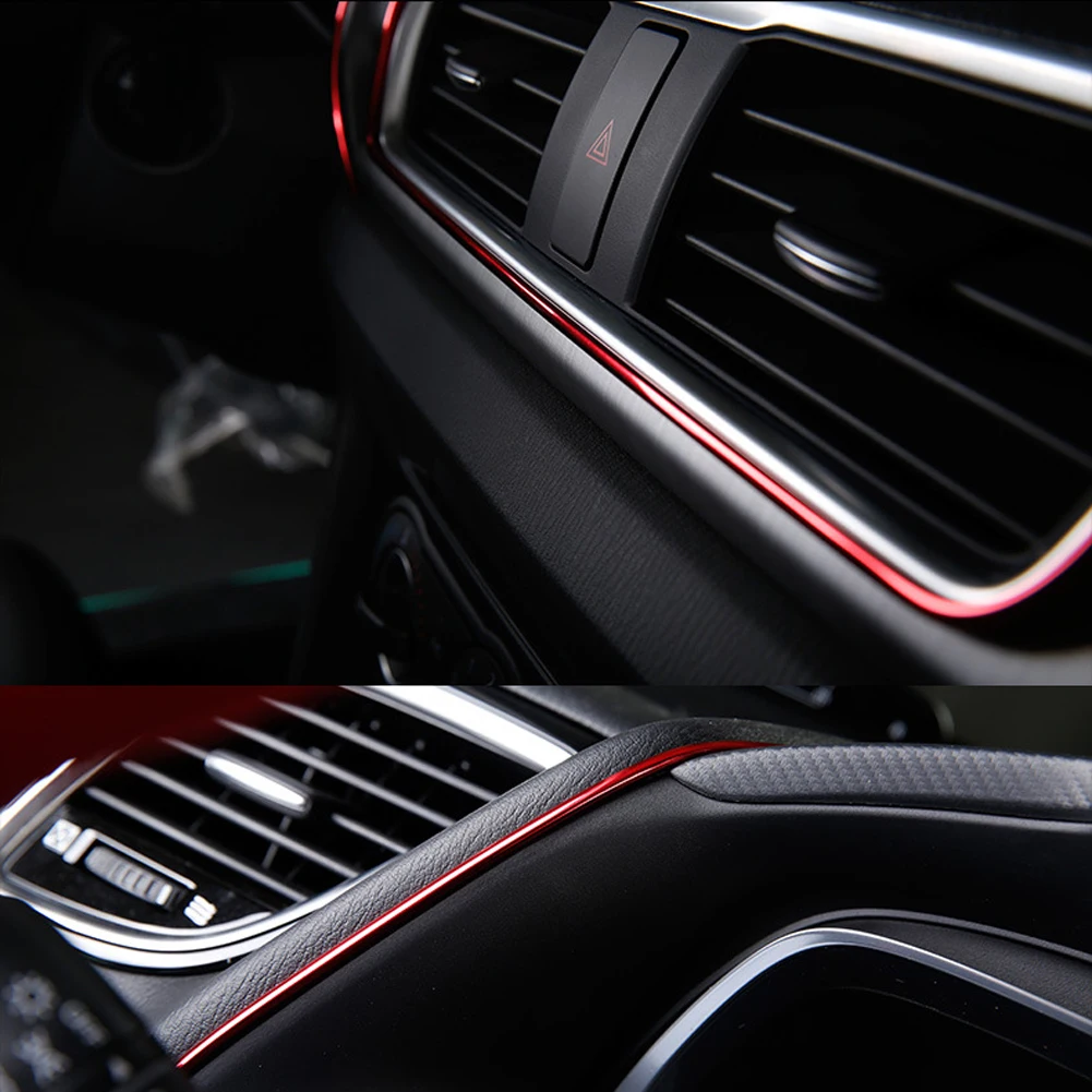 

Universal Car Moulding Decoration Flexible Strips DIY Interior Auto Mouldings Trim Dashboard Door Edgein Car-styling Accessories
