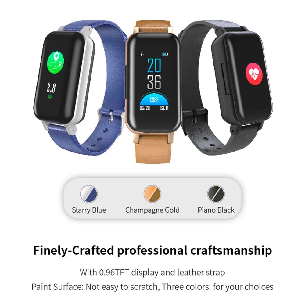 T89 TWS смарт-бинауральные Bluetooth наушники умные часы с наушником водонепроницаемый