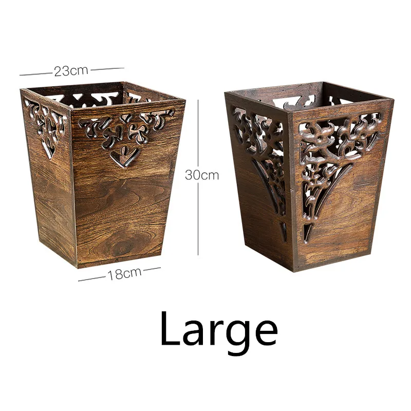 Мусорная корзина из массива дерева многофункциональный контейнер для мусора в