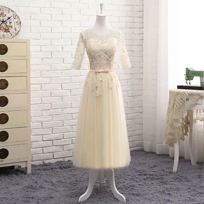 middle 613 MNZ-813# Cameo коричневые длинные средние короткие Розовые аппликации весенние кружевные платья подружки невесты свадебные вечерние платья для девочек - Цвет: middle 613
