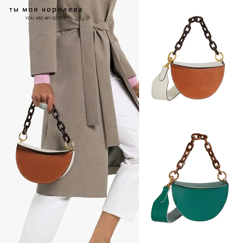 Модная роскошная сумка с акриловой цепочкой повседневная женская простая