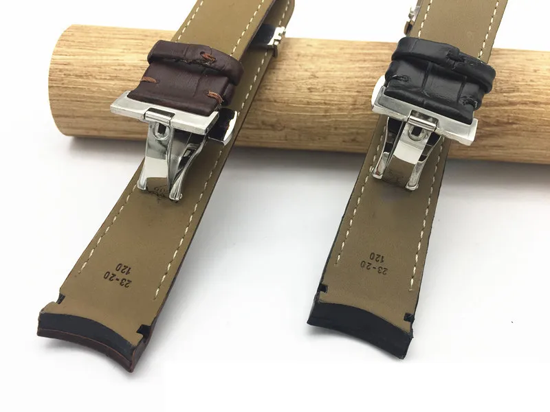 Ремешок ручной работы для часов Tissot T035, ремешок для часов, ремешок из натуральной кожи, изогнутый конец, 22 мм, 23 мм, 24 мм, стальная пряжка, браслет на запястье