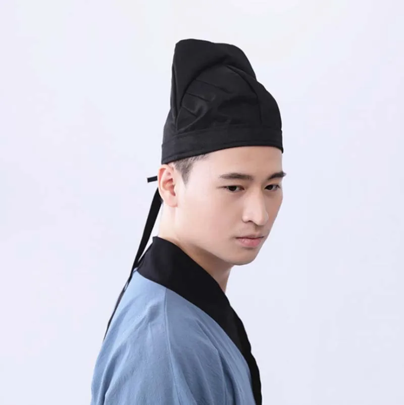 Шапка Hanfu для мужчин головной убор от Futou TANGJian Tangzhi ханьфу Mingzhi женское черное