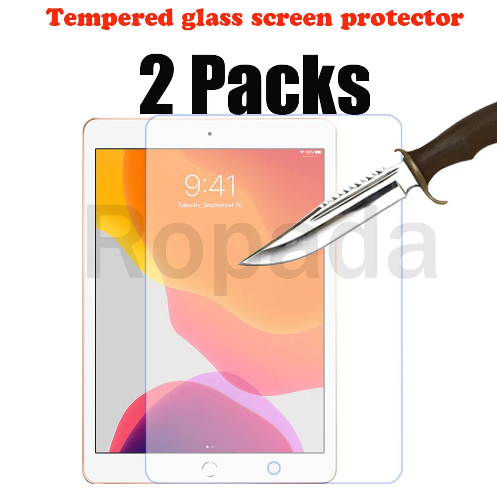 2 упаковки Защита экрана для Apple iPad 10 2019 7-го поколения стеклянная пленка защита из