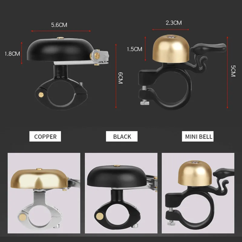 

Ring Compass Bell Horn Alarm Safety Sound Loud Copper Bike Classic Handlebar Alloy RR7053 Bells Vintage Aluminum Bicycle Warning