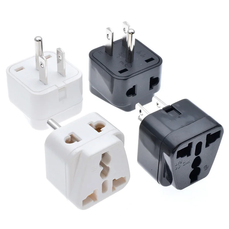 Черный, Белый Цвет 250v 10a CE медный Универсальный Америка на основе 3 Pin AC Мощность переходник США Канада Япония адаптер для путешествий Тип B