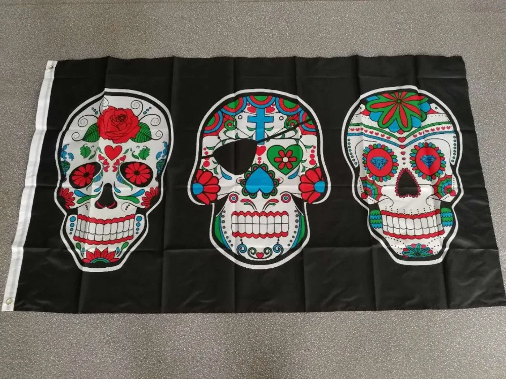 

Hot Sale 90x150cm Follower Jolly Roger Skull Bone Flag