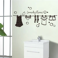 decorative vinyl laundry drying clothes wall decal art wallpaper poster murals home decoration house decoration sp 031