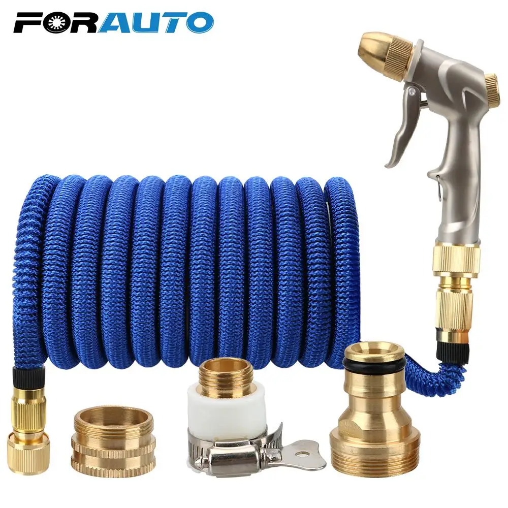 Высокое давление 25FT-100FT садовый шланг Регулируемая насадка металлический