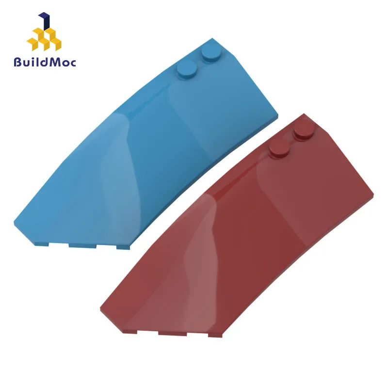 BuildMOC 41750, 8x3x2, кирпич с клином (слева) ldd41750 для строительных блоков, детали «сделай сам» для обучения строительству