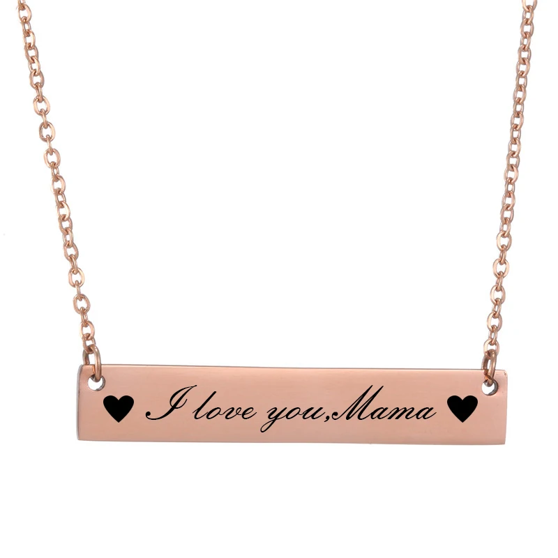 Ожерелье с надписью I love you ожерелье подвеской в форме сердца мамы именная