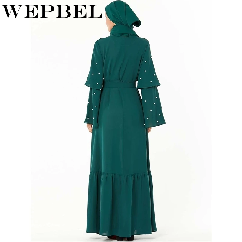 Женское облегающее платье WEPBEL в арабском стиле Дубай модное однотонное