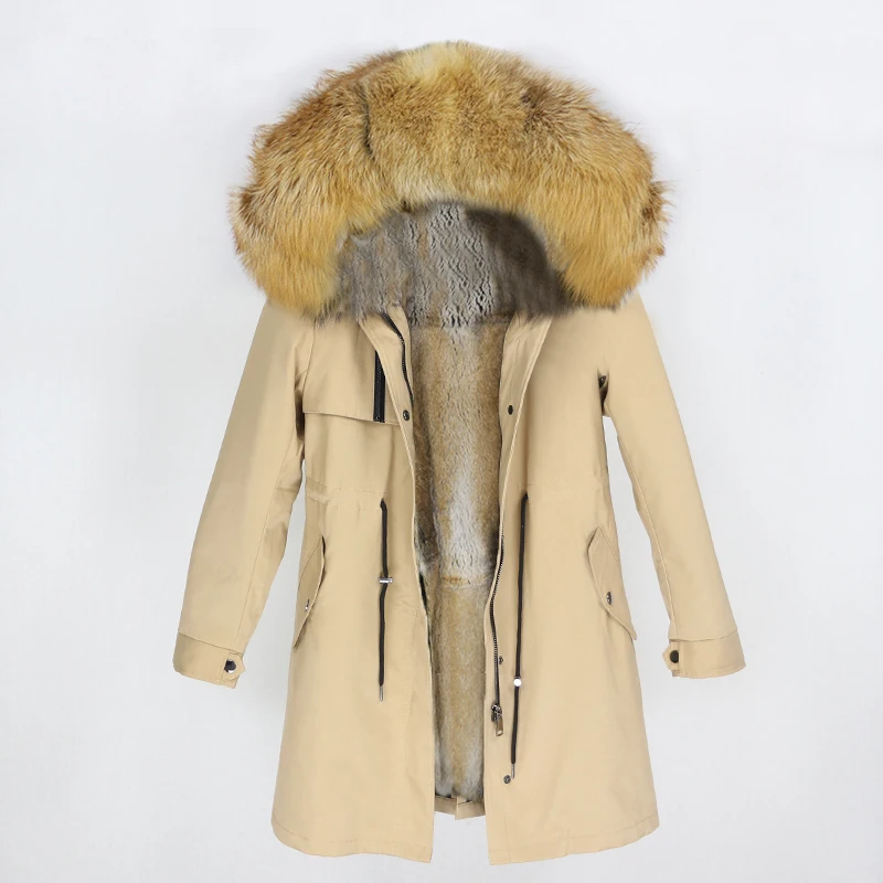Женская парка с капюшоном OFTBUY теплая лисьим мехом внутри уличная одежда 2020|Шубы и