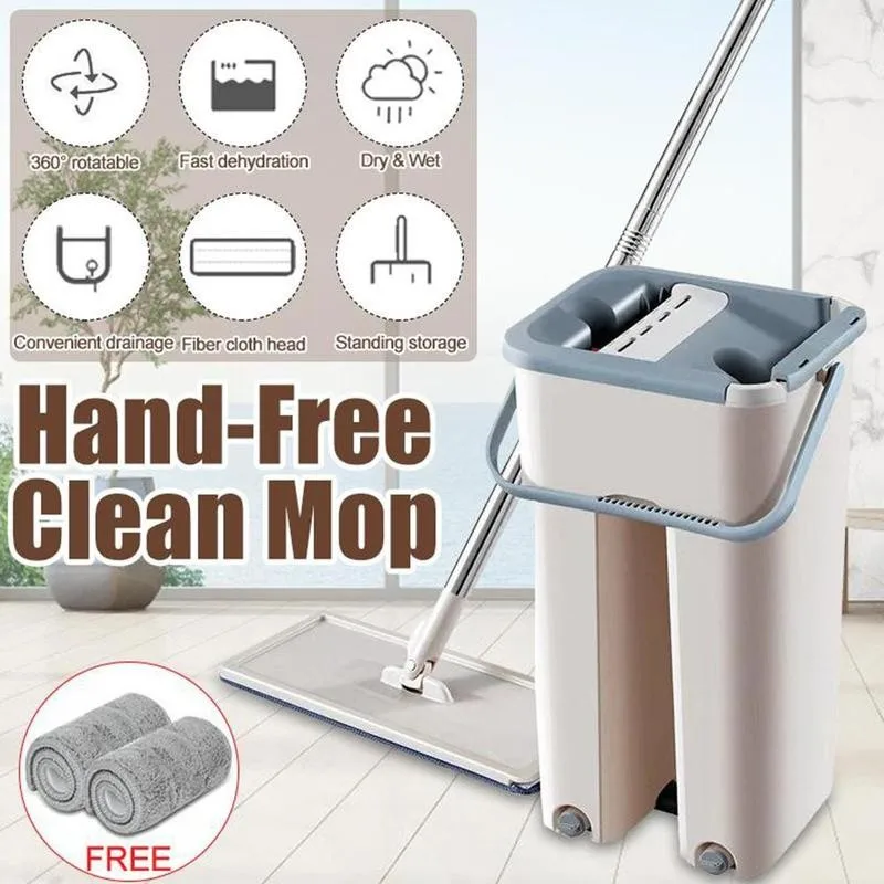 

Squeeze Mop Floor With Bucket Water Floors Cleaner Home Kitchen Wooden Floor Mops Flat Wash Floor Squeeze Mop