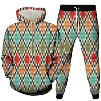 women sweatshirt print 2 piece set winter autumn tracksuit hoodiespants sportwear womens sports top harajuku unisex suits