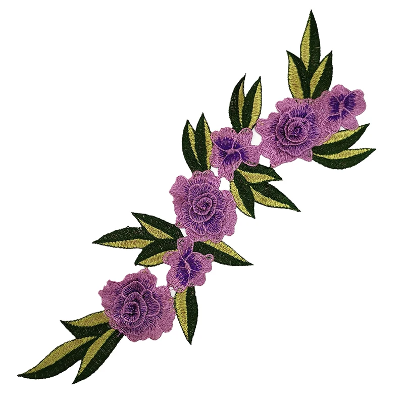 1 шт. вышитая Цветочная нашивка аппликация значок для шитья Ремесло Вышивка