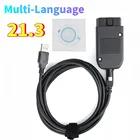 Шестигранные тестеры VAG ottff, интерфейс 21. 0 V2 для V-W S-koda Seat Obd2, сканер ATMEGA162 + 16V8 + FT232RQ, многоязычный