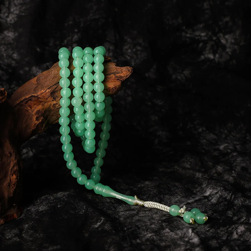 Ближний Восток Для женщин мужчин светящийся 8 мм натуральный Tassel Pendant 99 четки