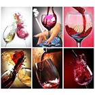 DIY Painting By Numbers Wine Glass Kit Oil Picture By Numbers Hand Painted Wall Art Paintings On Canvas Home Decoration Gift