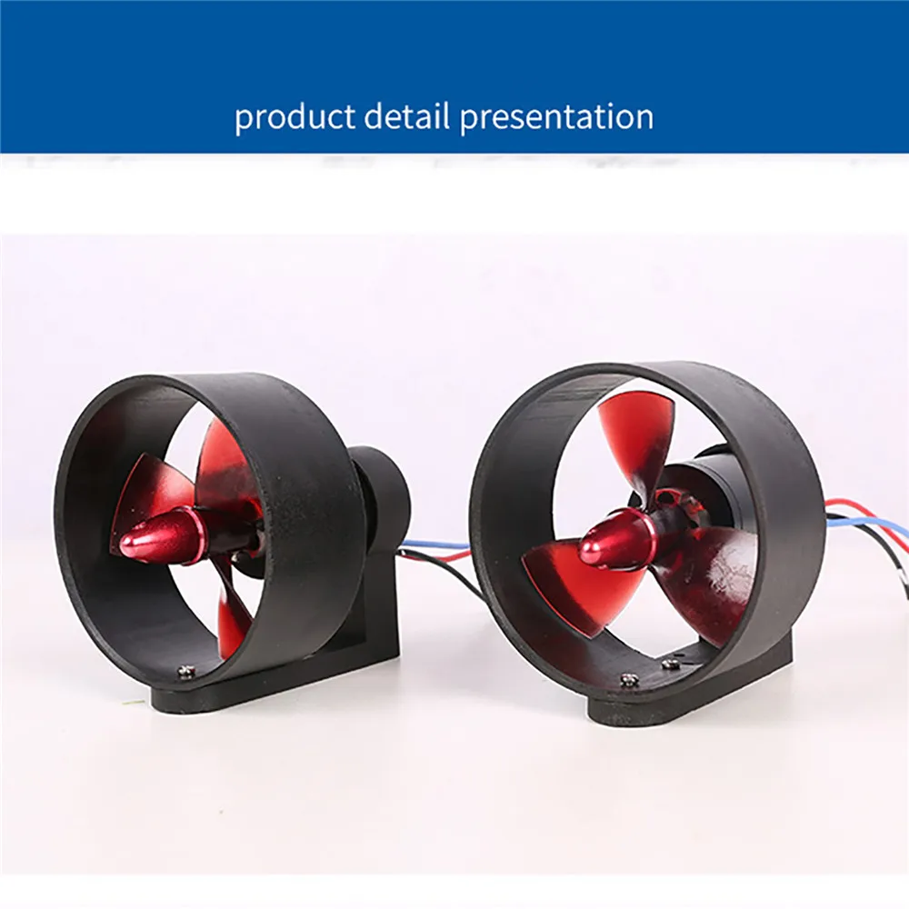 

12-24V Brushless Motor Underwater Thruster 3-Blades Propeller for RC Boat Ship Model Thruster