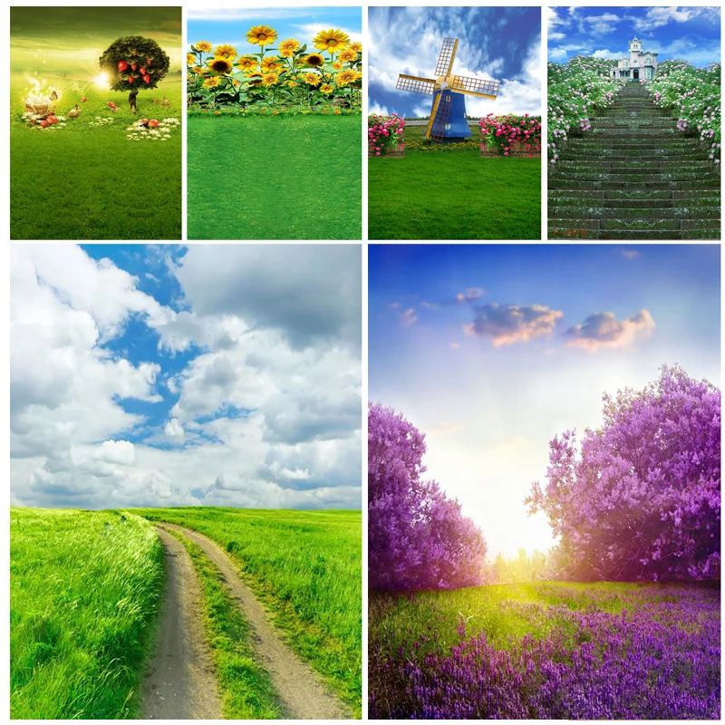 

Natural Scenery Photography Background Meadow Forest Landscape Travel Photo Backdrops Studio Props 21514 AF-34