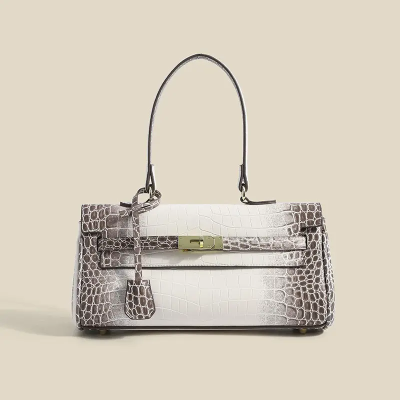 

New Fashion Women's Shoulder Bag High-Quality Crocodile Pattern Lock Buckle Large-capacity Outdoor Shopping Travel Handbag