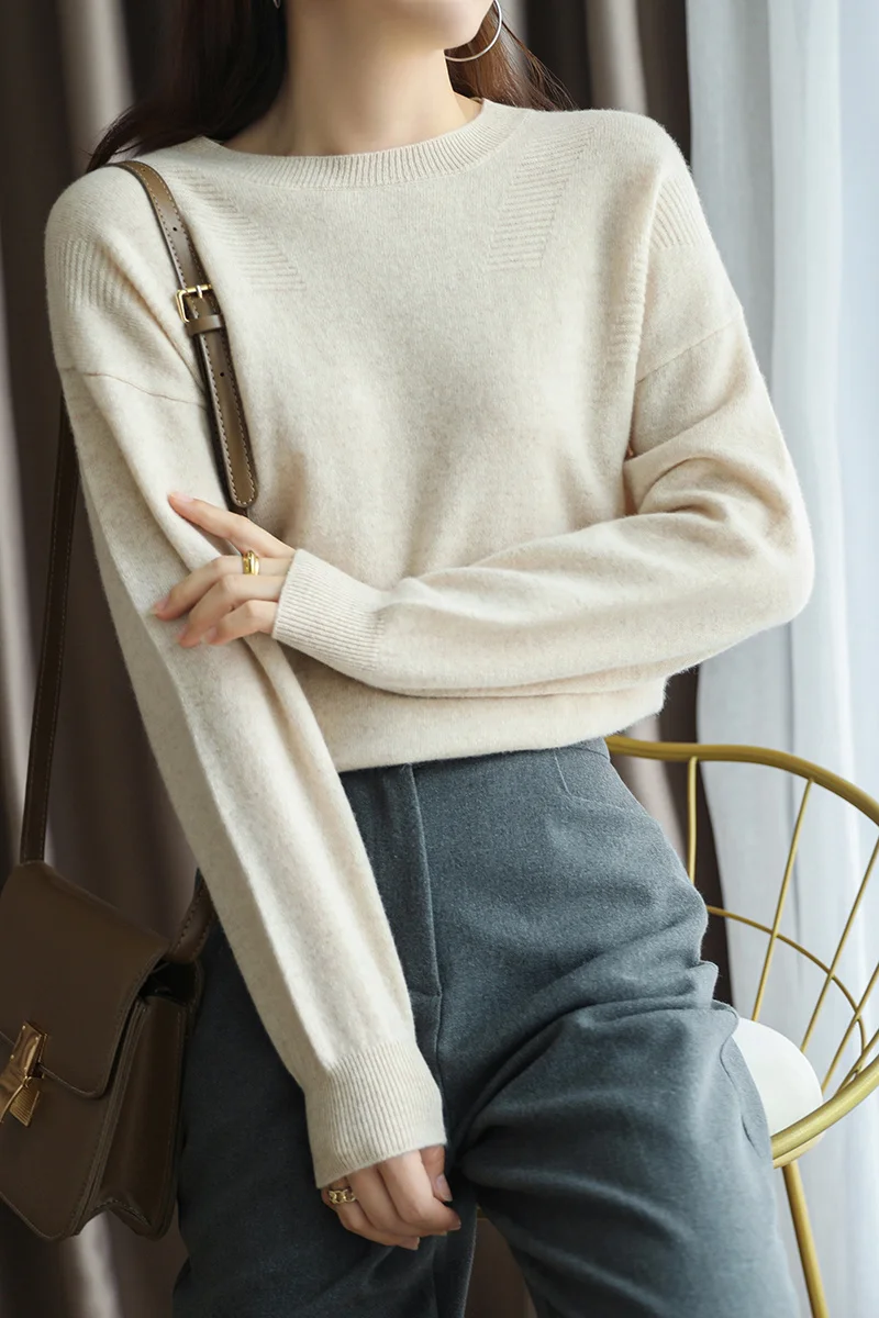 

100% свитер, Женский вязаный пуловер, женский свитер, зимние свитера, Женский кашемировый свитер с круглым вырезом, топы