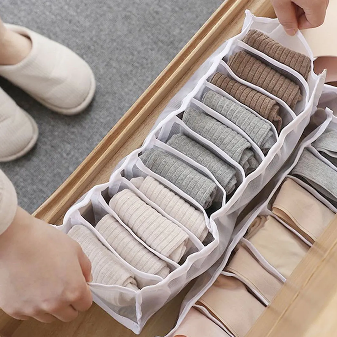 

1/3pcs New Underwear Bra Organizer Storage Box Drawer Closet Organizers Boxes For Underwear Scarfs Socks Bra Hot Sale 2colors