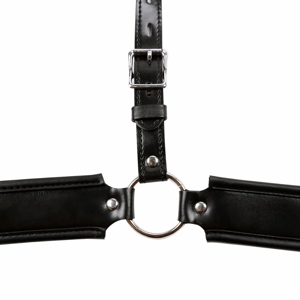 

Leather fetish male chastity belt penis harness panties restraint bondage lock cock cage adult SM slave sex game toy for men gay