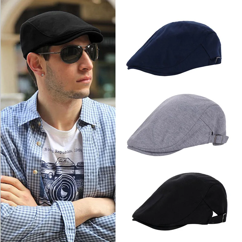 

Winter Hat New Fashion Casual Berets Hats Women Men's Cap Unisex Beret Hat Solid Baseball Flat Cap Topee gorras hombre