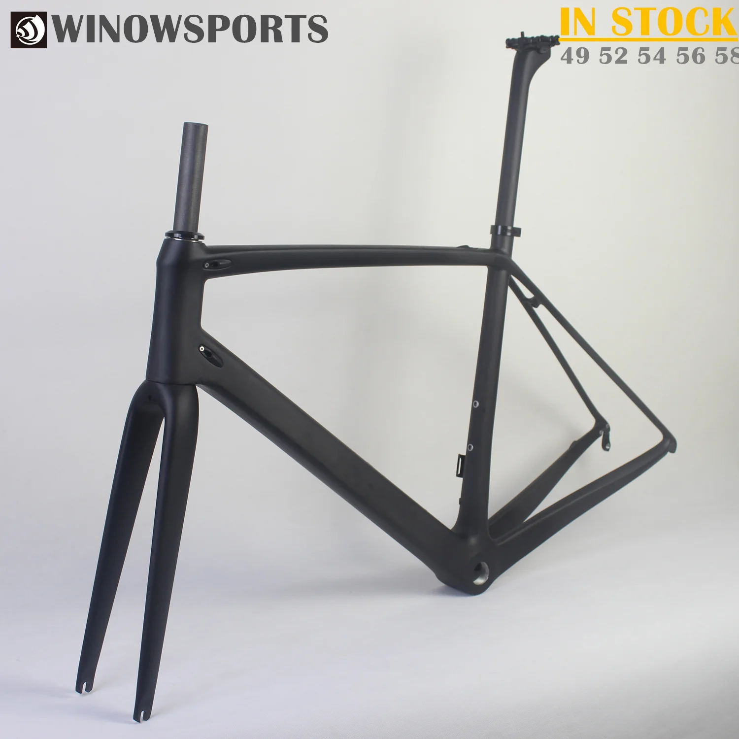 WINOWSPORTS Ультралегкая карбоновая рама для шоссейного велосипеда, набор колесных колес T800, карбоновый велосипед BSA68 UD, матовая рама 49 52 54 56 58, полный велосипед