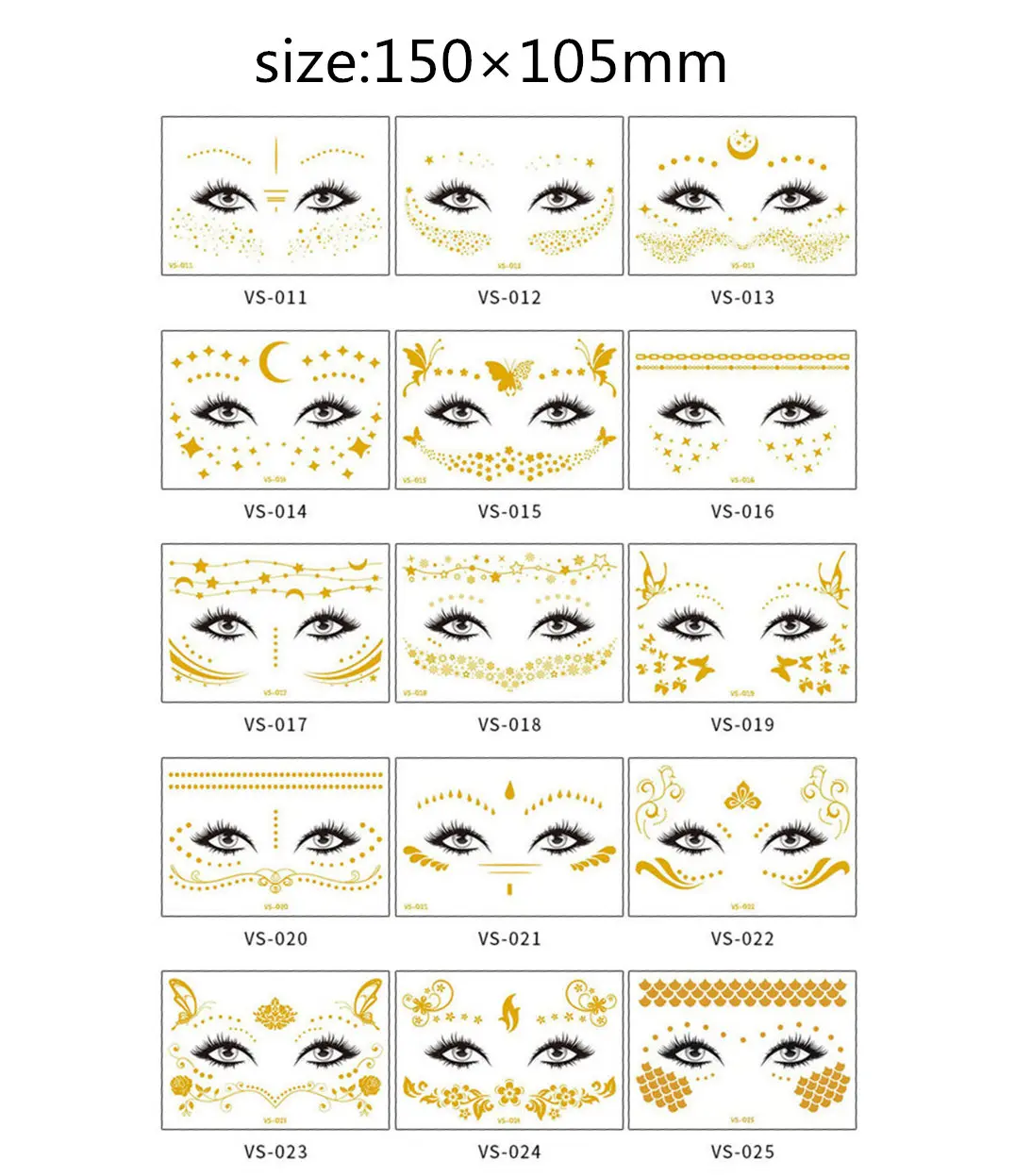 15pcs (VS011-VS025) Маска временные татуировки наклейки День мертвых череп лицо Хэллоуин вечерние красивые татуировки водонепроницаемый передачи боди-арт - Цвет: 15pcs (VS011-VS025)