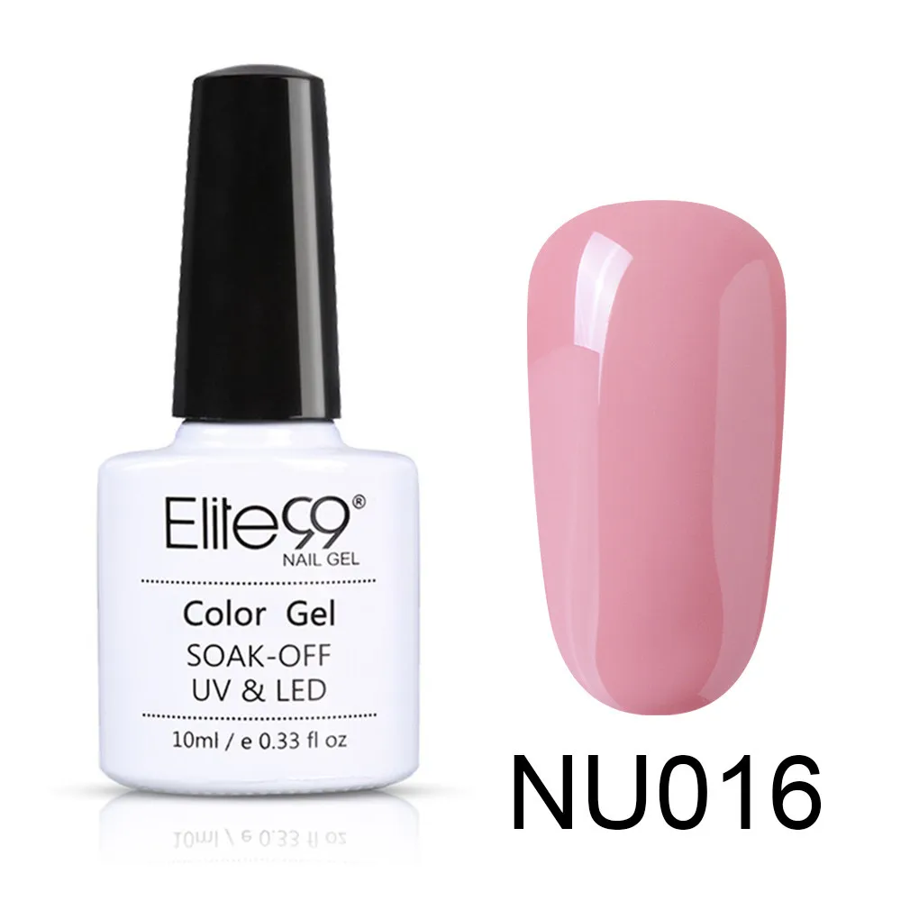 NU016 Elite99 10 мл Платиновый Цвет Гель-лак для ногтей Мерцающий Блеск Маникюр УФ-гель для ногтей Vernis Полупостоянный лак для ногтей - Цвет: NU016