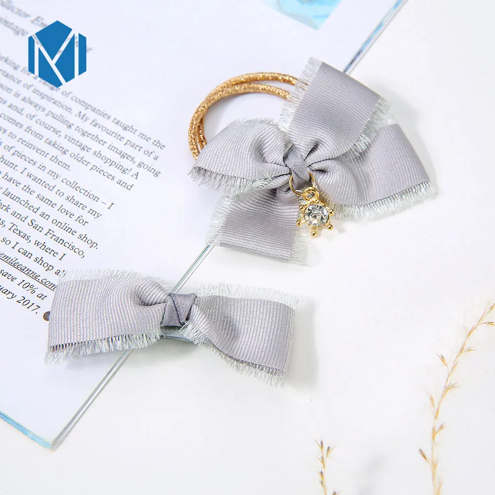 М MISM детские заколки для волос с бантом прозрачные эластичные резинки из