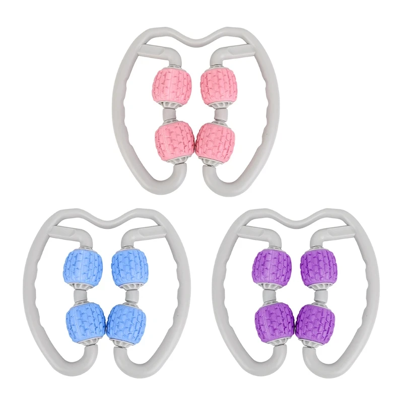 

Fitness 4 Wheels Shaft Ring Leg Clamp Massager Muscle Relaxation Rolling Wheel Massage Calf Arm Leg Slimming Yoga Shaping