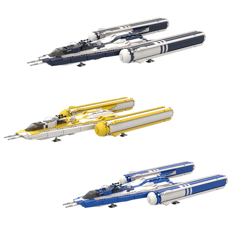

MOC Star Fighter Building Blocks Set Plane For Y-Wing Battle Aircraft Simulation Assemble Model Toys For Children Birthday Gifts