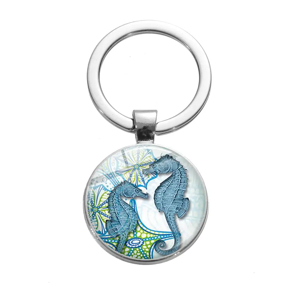 Милый брелок с голубыми черепашками дельфинами морской черепашкой лошадью