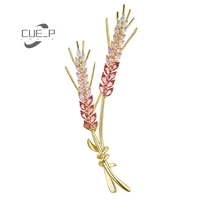 2021 wheat ear brooch high end female exquisite new fashion temperament luxury pin brooch suit accessories
