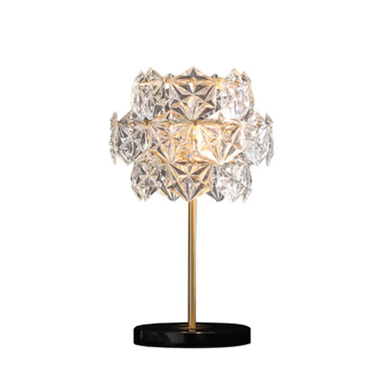 Роскошные хрустальные светодиодные настольные лампы мраморное креативное