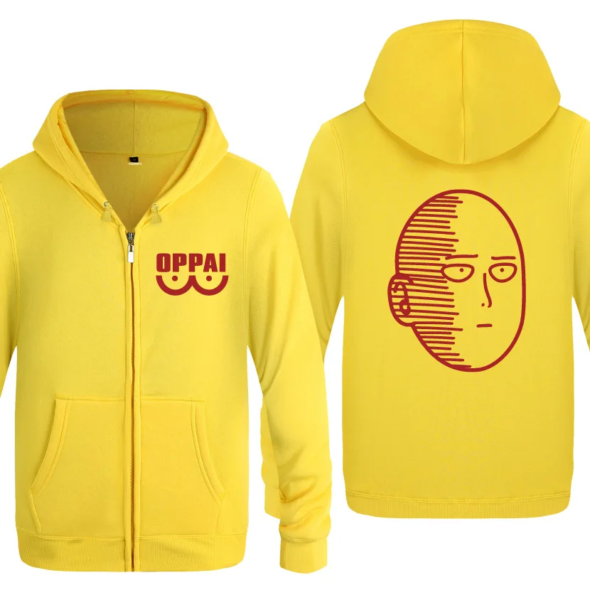 

Zipper Hoodies Men One Punch ONE Oppai Anime Cartoon Mens Hoodie Fleece Long Sleeve Man's Jacket Sweatshirt Skate Oversized Coat