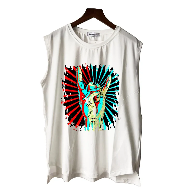long live rock n roll music festival men women boy girl tank tops casual punk hip hop summer vest sleeveless tee | Мужская одежда