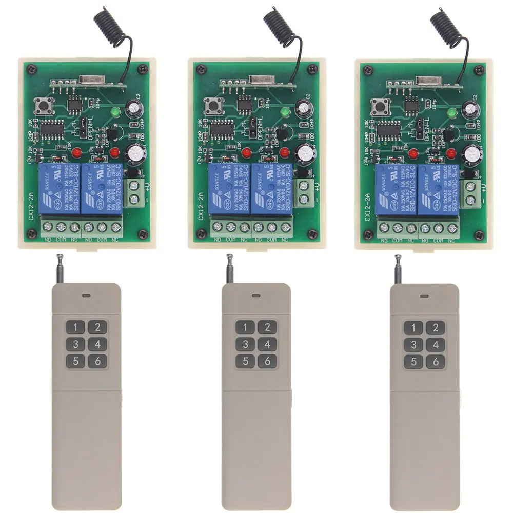 Пульт дистанционного управления 12 в пост. Тока 24 В 2 канала приемник 3000 м 6 каналов