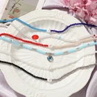 17KM модное асимметричное ожерелье из бисера неправильной формы для женщин Бохо хрустальное сердце жемчужное ожерелье-чокер ожерелье ювелирные изделия