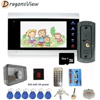 dragonsview video door phone home intercom system 7 inch touch screen monitor 600tvl night vision with record motion detection