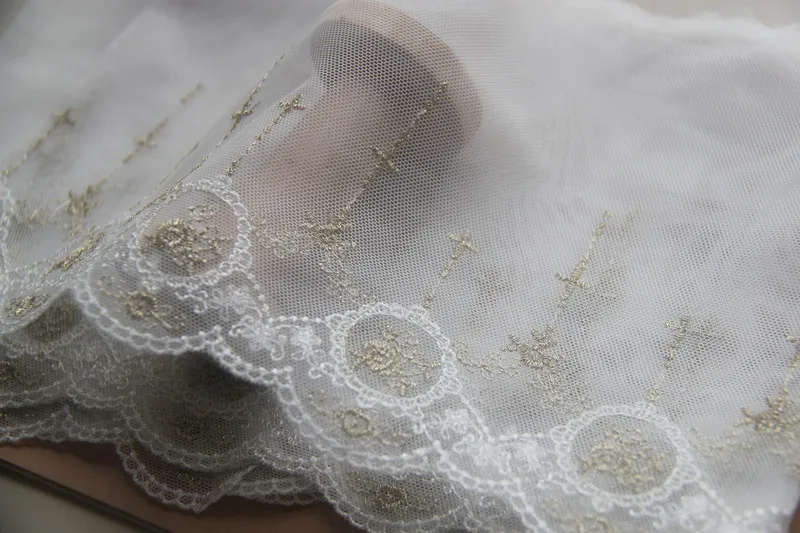 5 ярдов японский мерсеризованный хлопок кружево с вышивкой Креста ручная работа