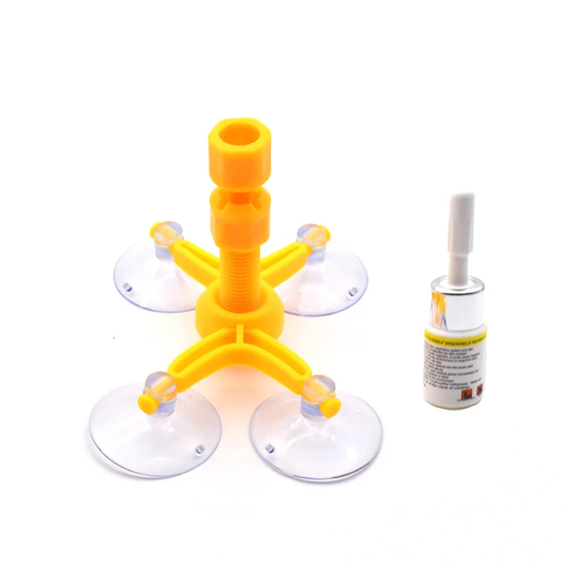 Набор инструментов для ремонта автомобильных стекол жидкость на присоске с