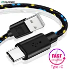 Нейлоновый плетеный кабель Micro-USB кабель 1 м 2 м 3 м для синхронизации данных типа C зарядное устройство кабель для Samsung Huawei Xiaomi планшетный ПК с системой андроида и телефон C USBC