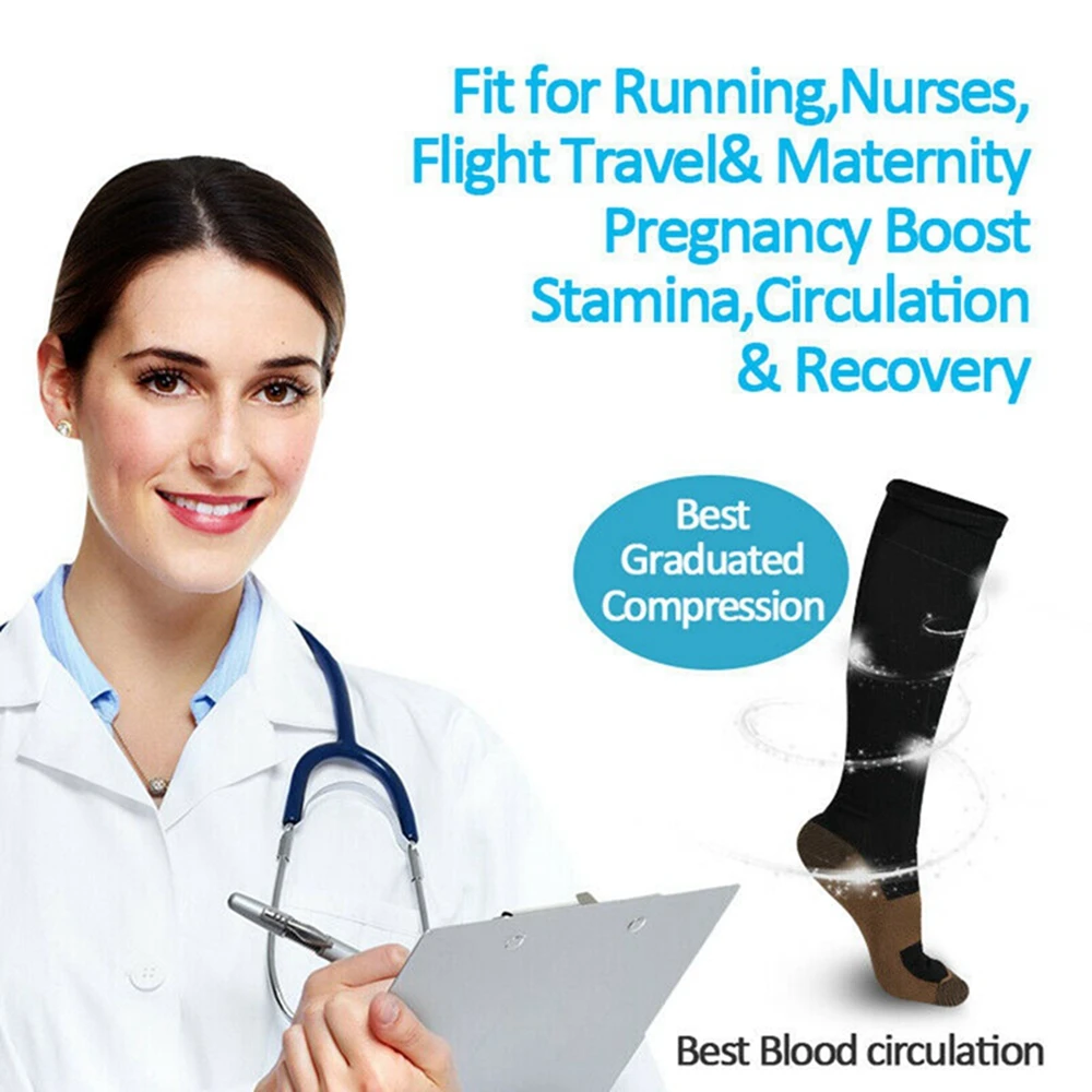 Palicy Compression Stocking for Women Thigh High Soft Knee Long Stockings Leg Relief Pain Pain Knee 3 Pairs High Leg Support