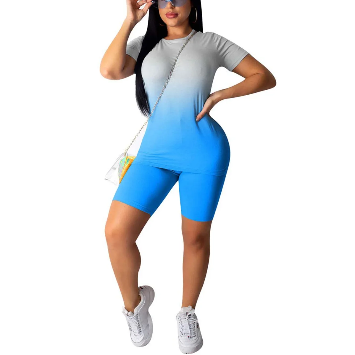 Новый женский флуоресцентный спортивный костюм топ и штаны одежда для йоги