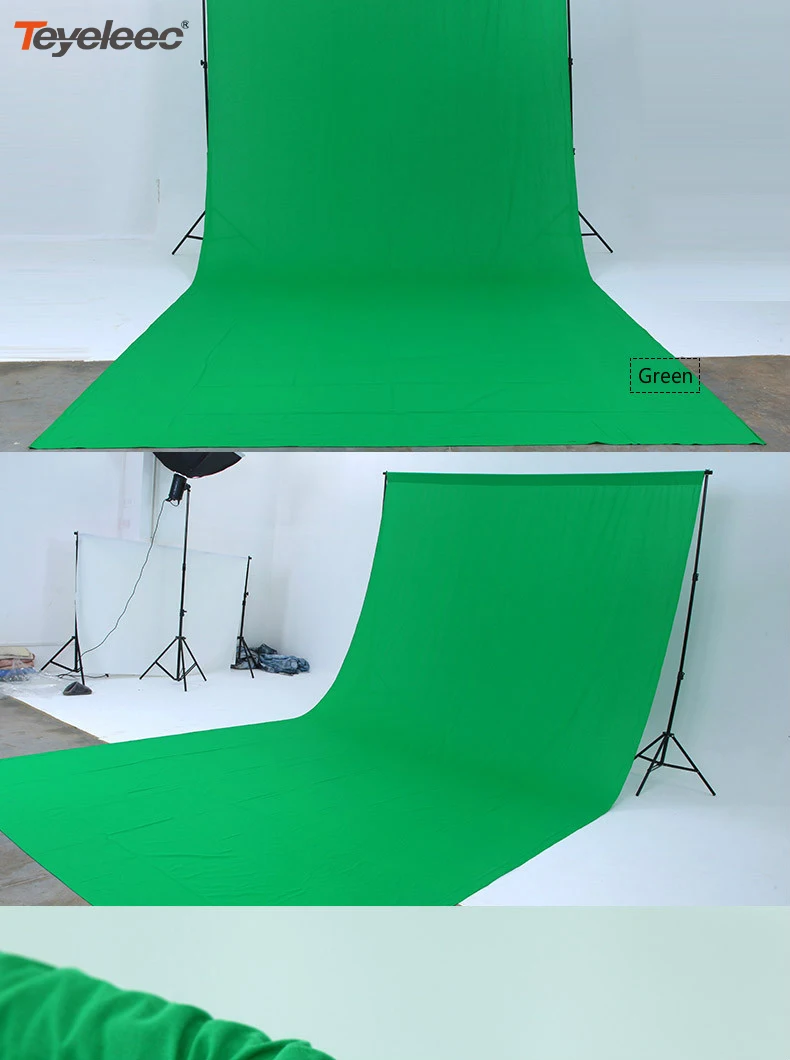 Teyeleec 3*5 м зеленый экран фон для фотосъемки полиэстер хлопок белый черный синий